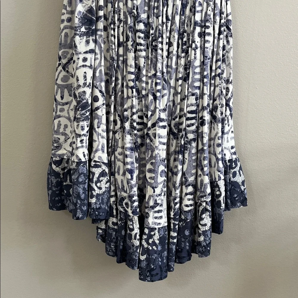 Free People Beach Day halter navy and white mini dress size large - Picture 9 of 16